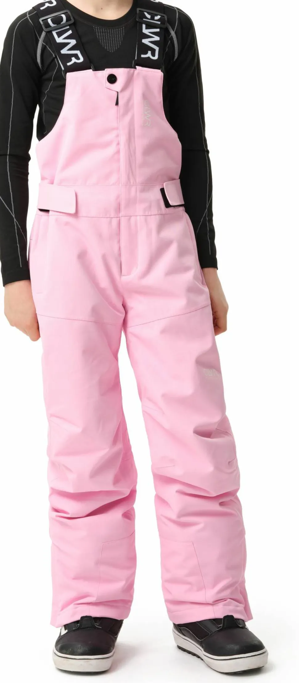 ColourWear Juniors' Slash Bib Pants Light Pink