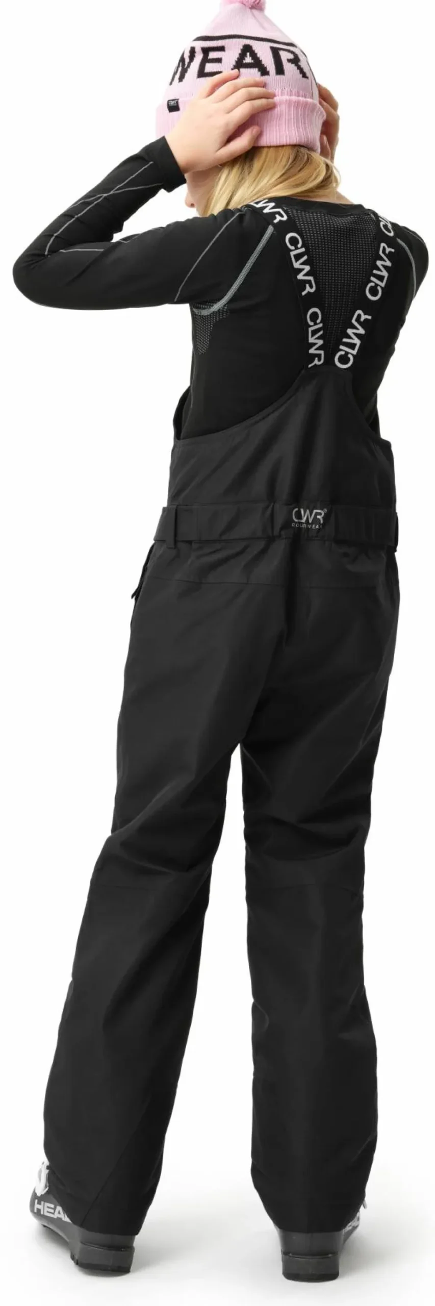 ColourWear Juniors' Slash Bib Pants Black