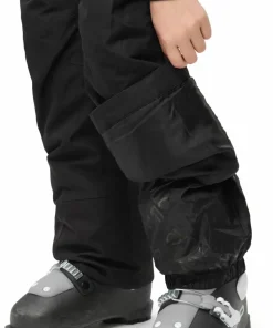 ColourWear Juniors' Slash Bib Pants Black