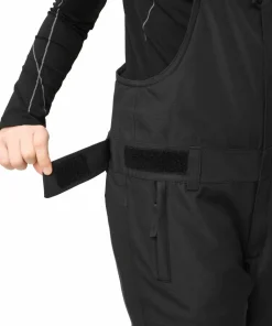 ColourWear Juniors' Slash Bib Pants Black