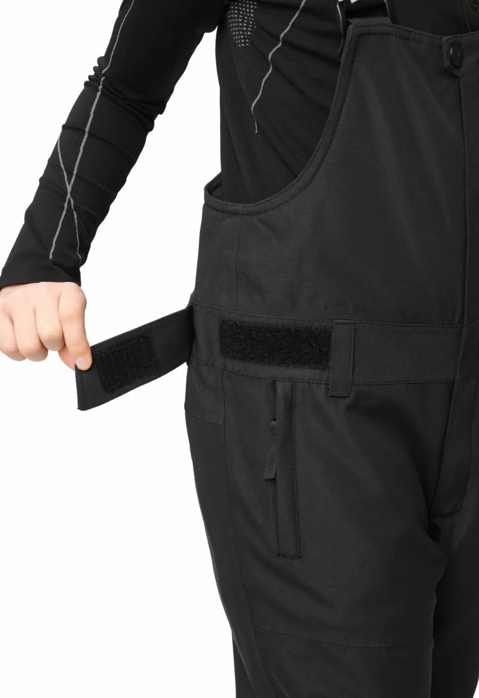 ColourWear Juniors' Slash Bib Pants Black