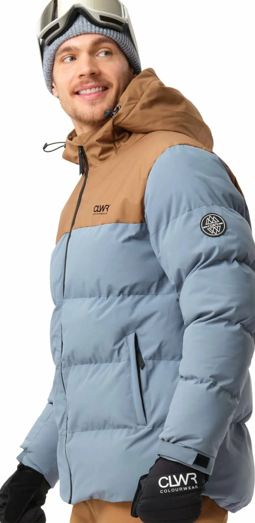 ColourWear Men's Pole Jacket Grey Blue