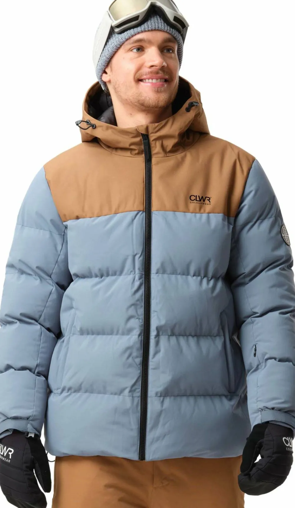 ColourWear Men's Pole Jacket Grey Blue Outlet