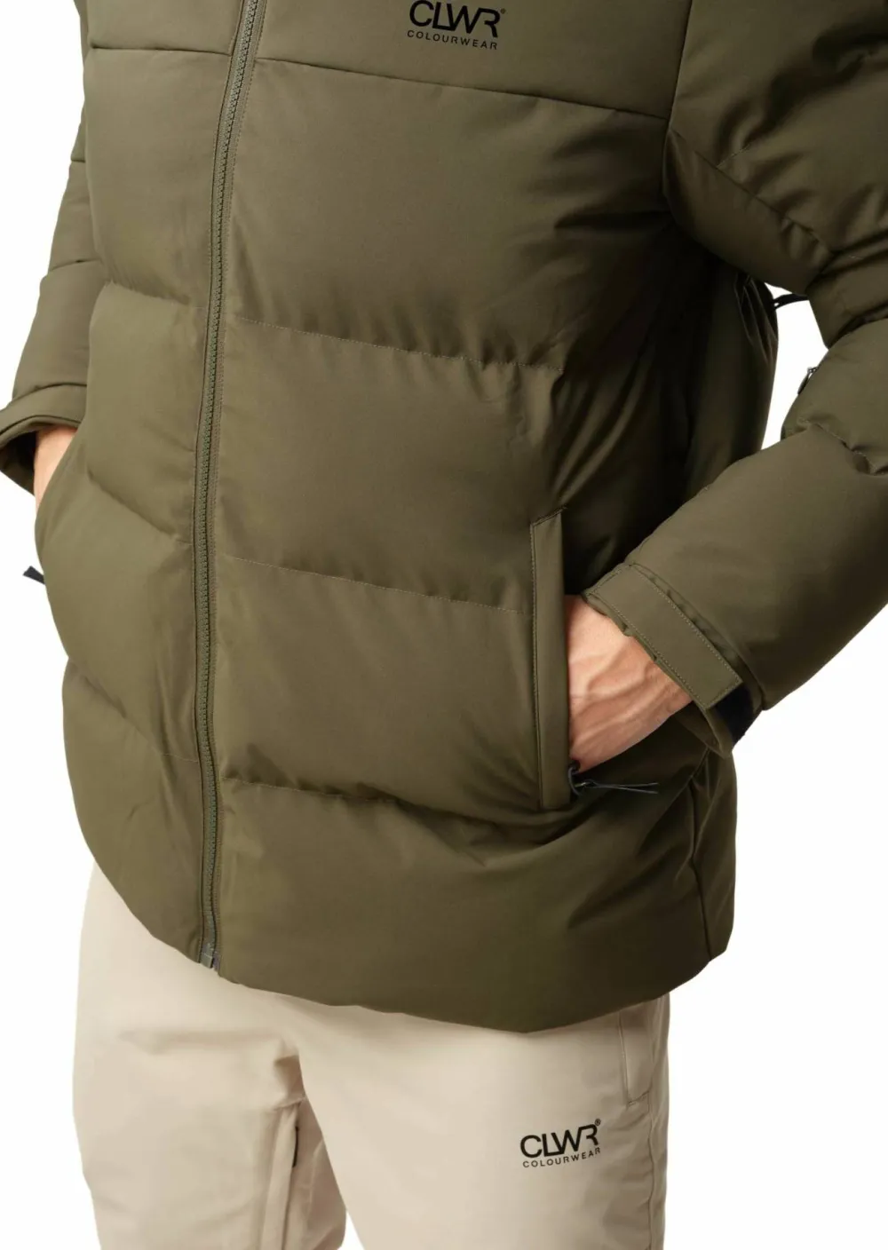 ColourWear Men's Pole Jacket Dark Olive New