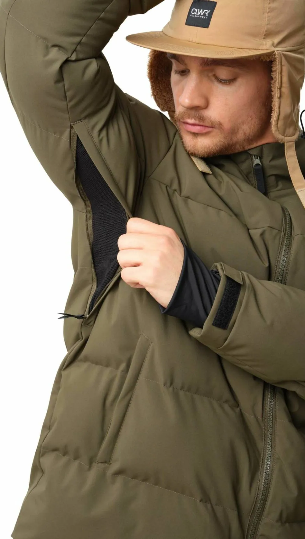 ColourWear Men's Pole Jacket Dark Olive New
