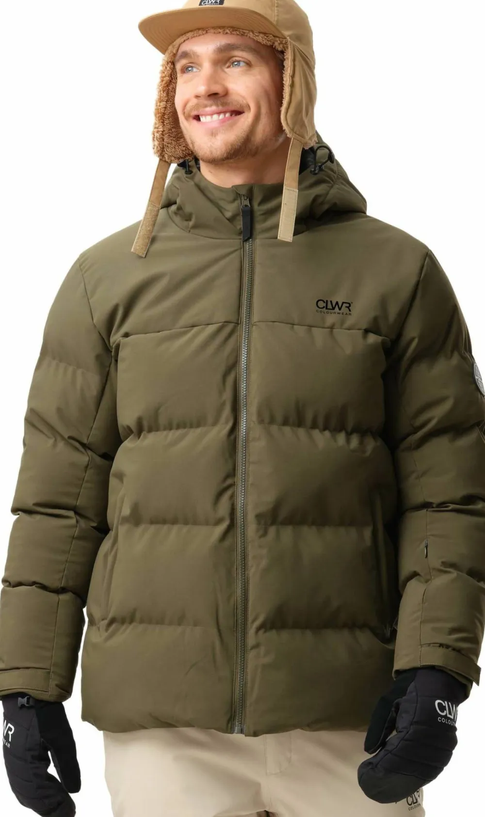 ColourWear Men's Pole Jacket Dark Olive New