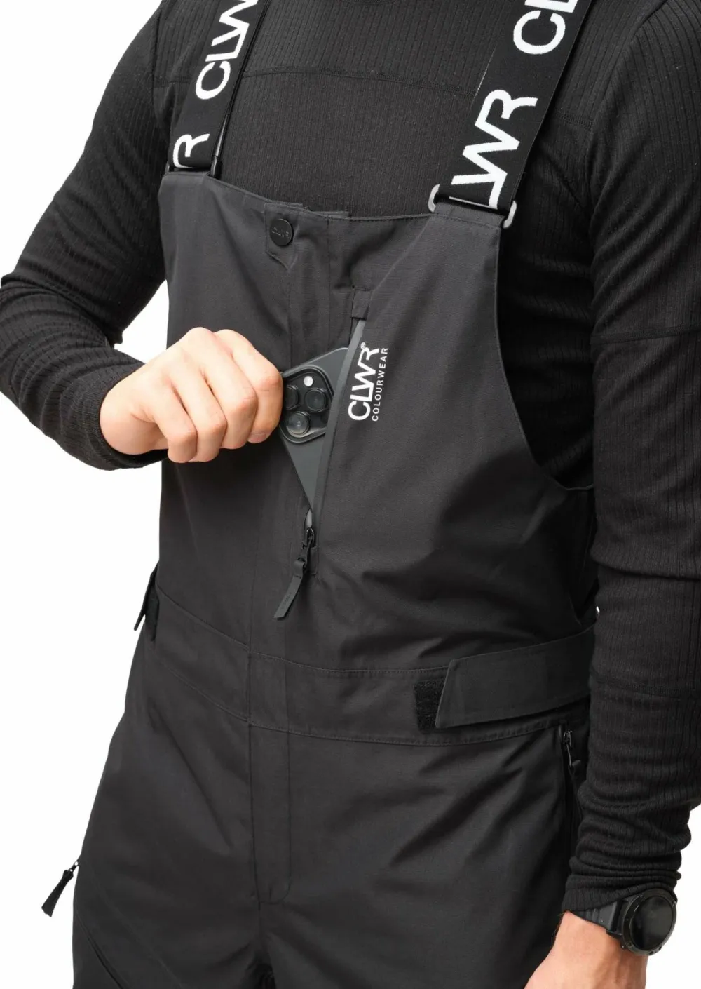 ColourWear Men's Slash Bib Pants Black Outlet