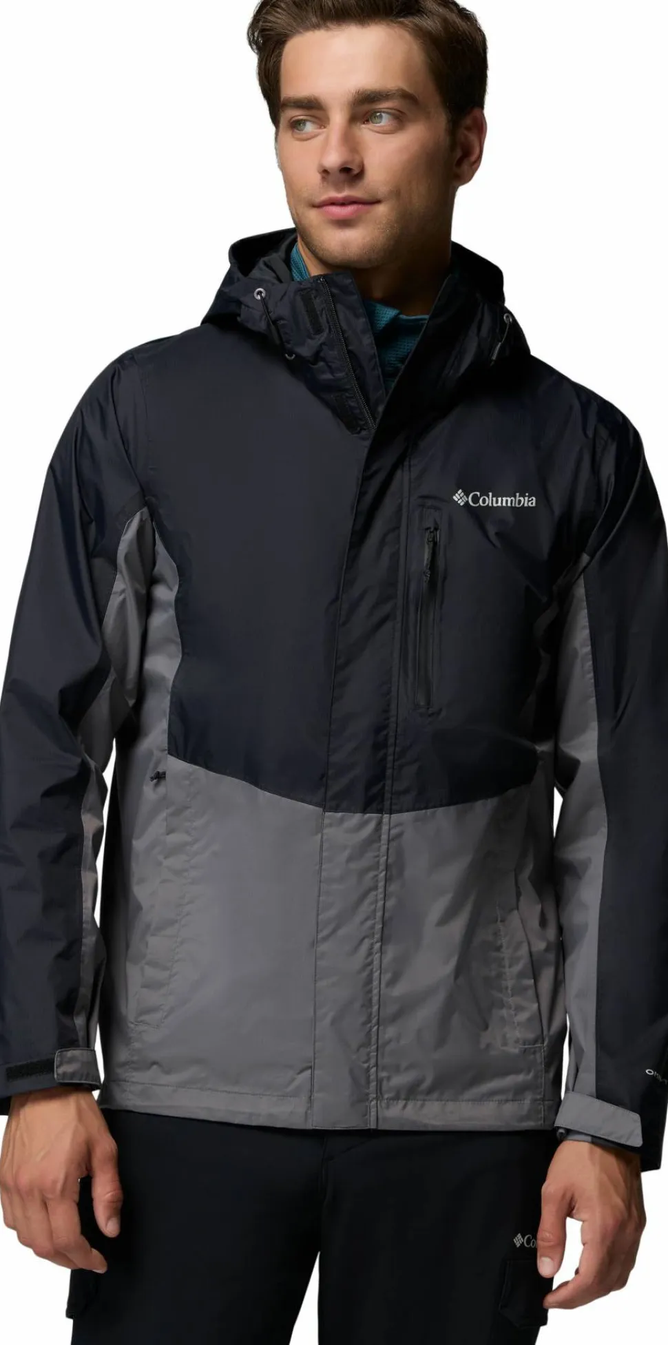 Columbia Men's Pouring Adventure III Jacket Black, City Grey