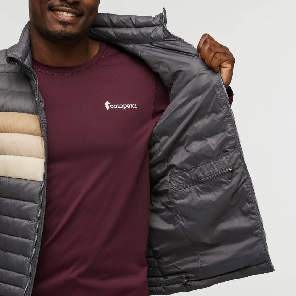 Cotopaxi Men's Fuego Down Vest Cinder Stripes Clearance