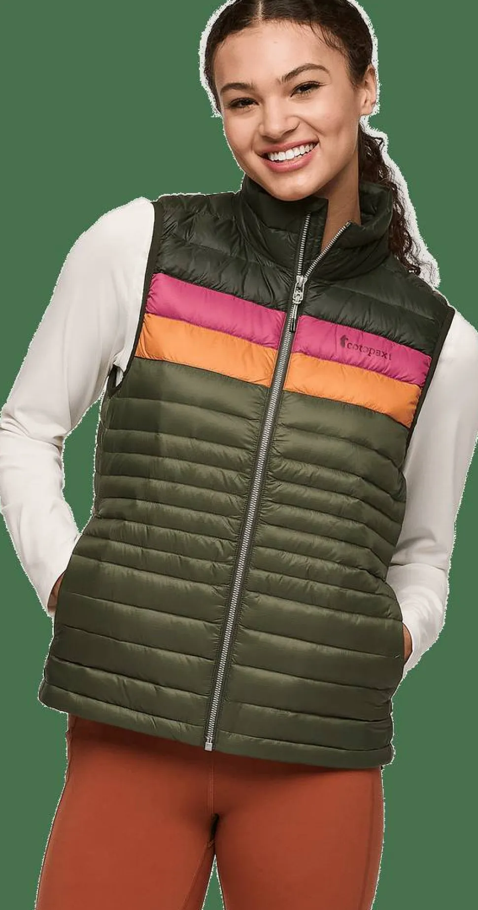 Cotopaxi Women's Fuego Down Vest Woods And Fatigue