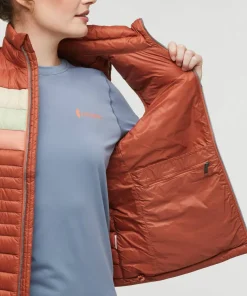 Cotopaxi Women's Fuego Down Vest Faded Brick Stripes Sale
