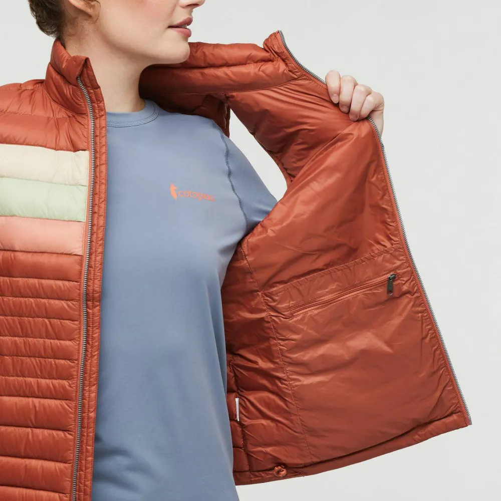 Cotopaxi Women's Fuego Down Vest Faded Brick Stripes Sale