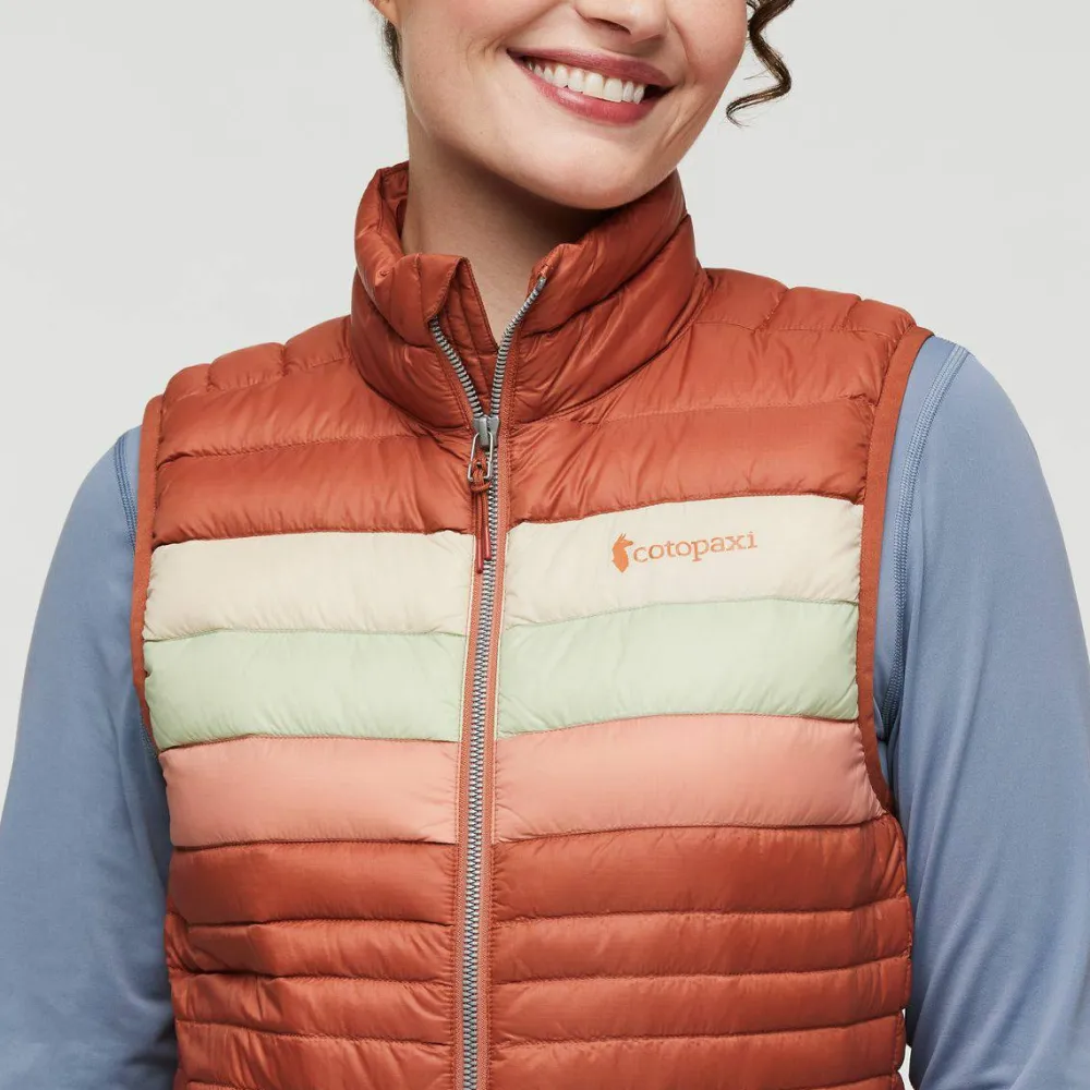 Cotopaxi Women's Fuego Down Vest Faded Brick Stripes Sale