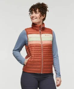 Cotopaxi Women's Fuego Down Vest Faded Brick Stripes Sale