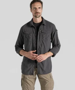 Craghoppers Men's Nosilife Adventure Long Sleeved Shirt III Black Pepper