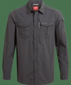 Craghoppers Men's Nosilife Adventure Long Sleeved Shirt III Black Pepper