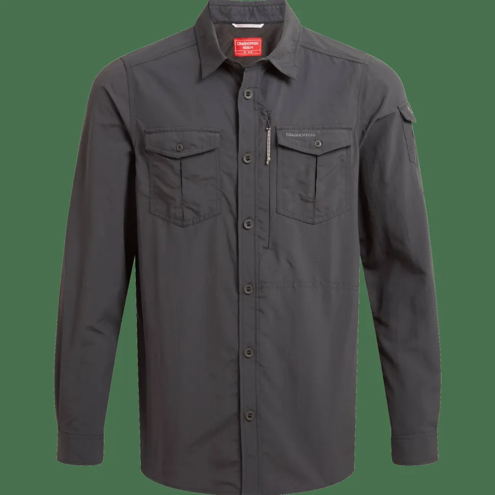 Craghoppers Men's Nosilife Adventure Long Sleeved Shirt III Black Pepper