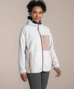 Craghoppers Women's Longlands Reversible Hooded Jacket Ecru / Warm Beige Outlet