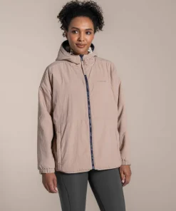 Craghoppers Women's Longlands Reversible Hooded Jacket Ecru / Warm Beige Outlet