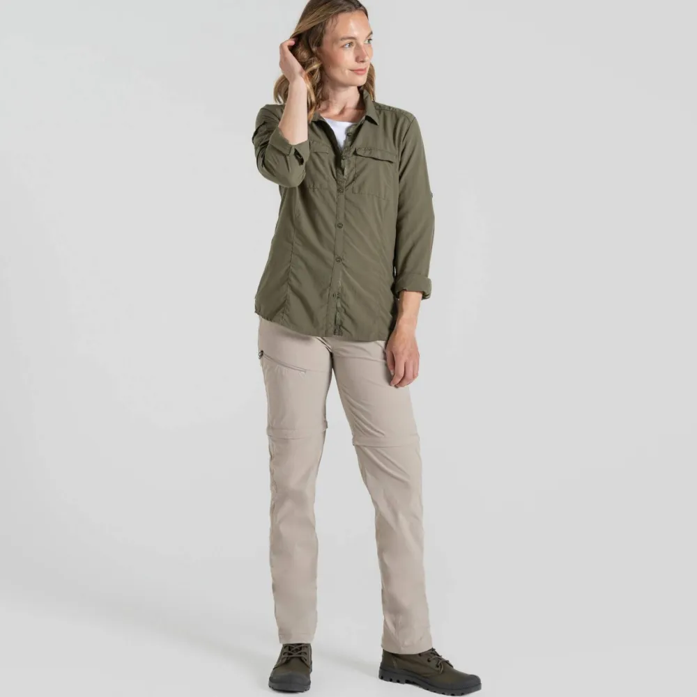 Craghoppers Women's Nosilife Pro Convertible Trouser III Soft Mushroom Sale