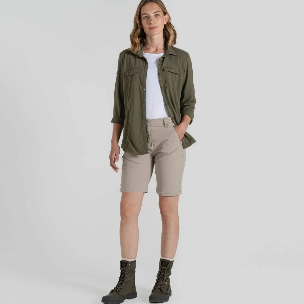 Craghoppers Women's Nosilife Pro Convertible Trouser III Soft Mushroom Sale