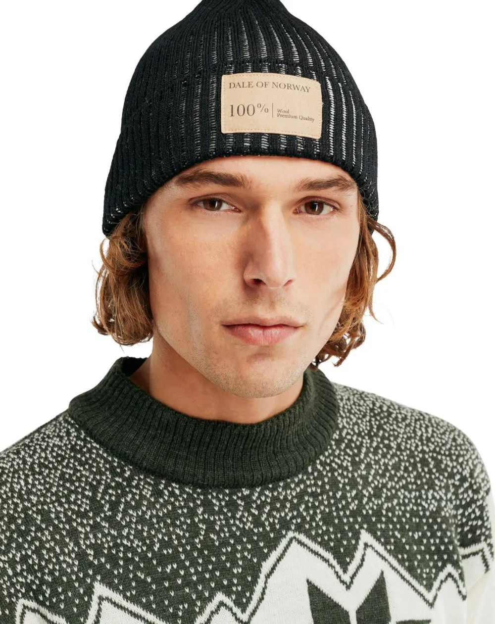 Dale of Norway Alvøy Hat Norweigan Wool Black Offwhite Hot