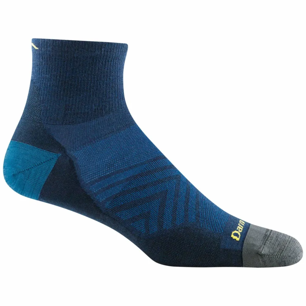 Darn Tough Men's Run Quarter Ultra-Lightweight Running Sock Eclipse Best