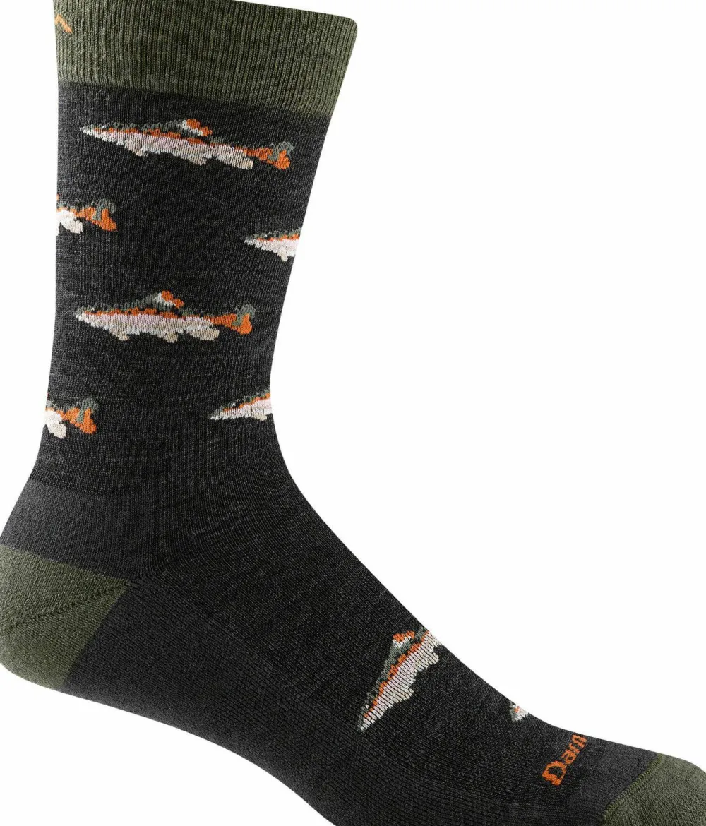 Online Men's Spey Fly Crew Lightweight Lifestyle Sock Herrstrumpor