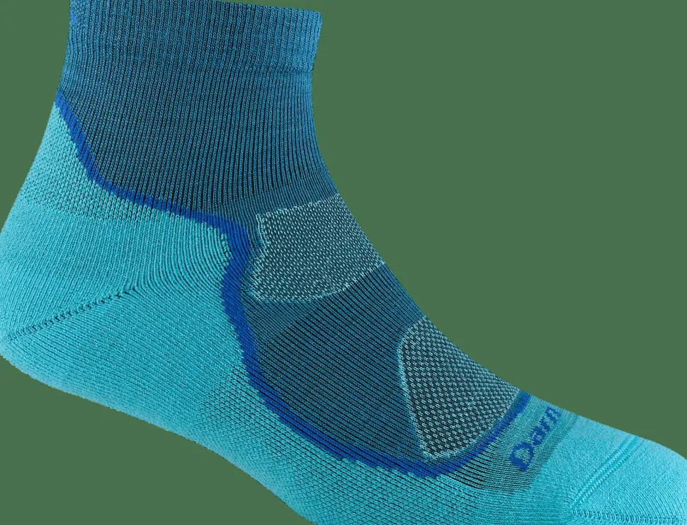 Darn Tough Women's Light Hiker 1/4 Lightweight Hiking Sock Cascade