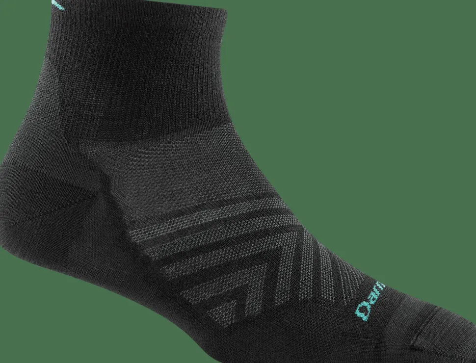 Darn Tough Women's Run Quarter No Cushion Ultra-Lightweight Sock Black