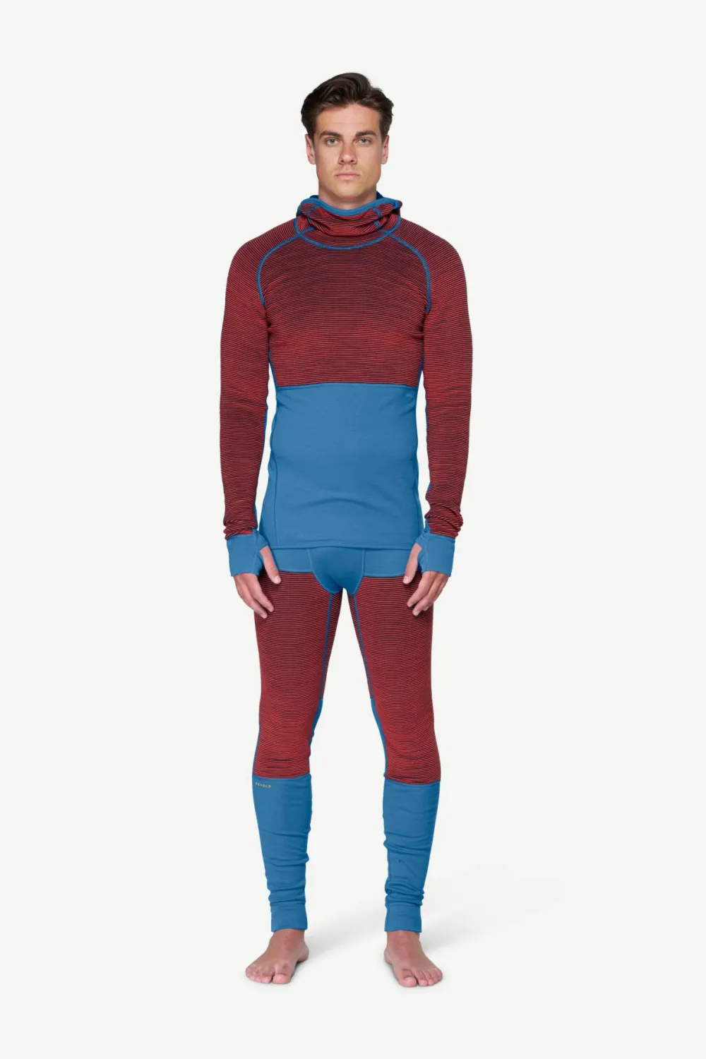 Devold Men's Tuvegga Merino Hoodie Cayenne Hot