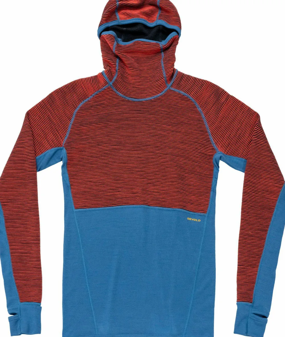 Devold Men's Tuvegga Merino Hoodie Cayenne Hot