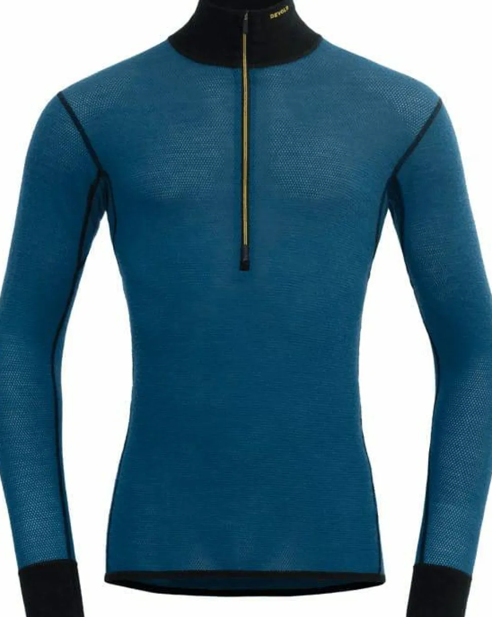 Devold Men's Wool Mesh 190 Zip Neck Flood/Caviar