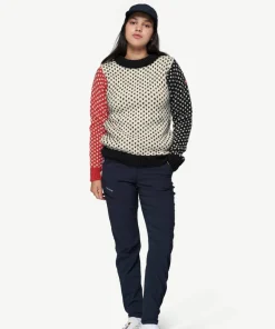 Devold Unisex Nordsjø Wool Sweater Offwhite/Navy/Marsala