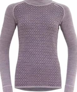Devold Women's Kvitegga Merino 230 Cross Neck Orchid