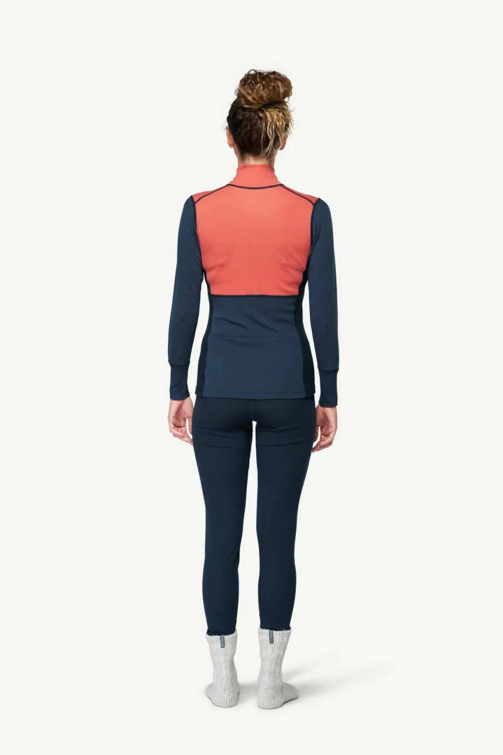 Devold Women's Lauparen Merino 190 Zip Neck Coral/Night/Ink Clearance