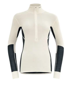 Devold Women's Wool Mesh 190 Zip Neck Ink/Offwhite