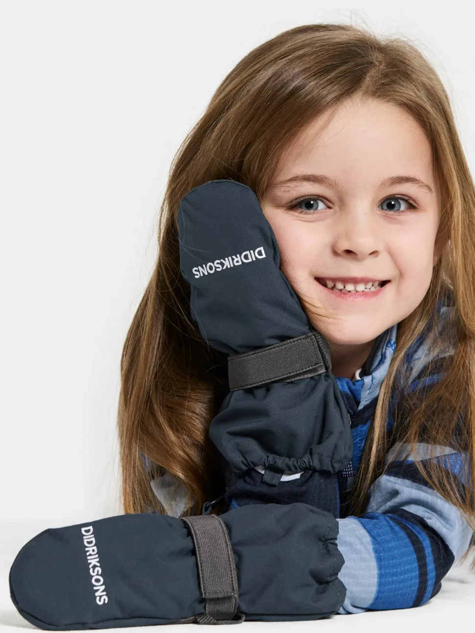 Didriksons Kids' Biggles Zip Mitten 8 Navy