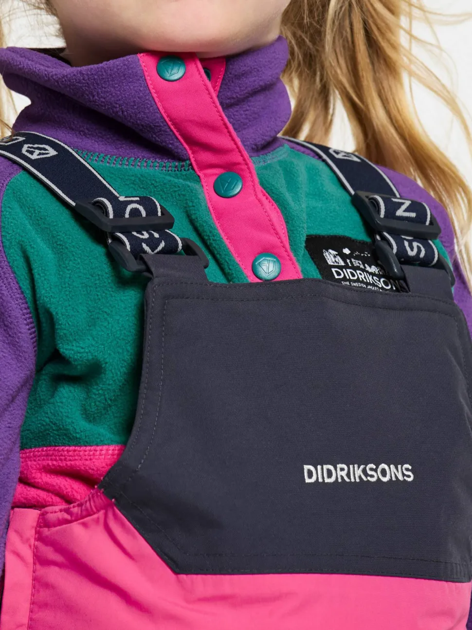 Didriksons Kids' Bjärven Bib Pants True Pink