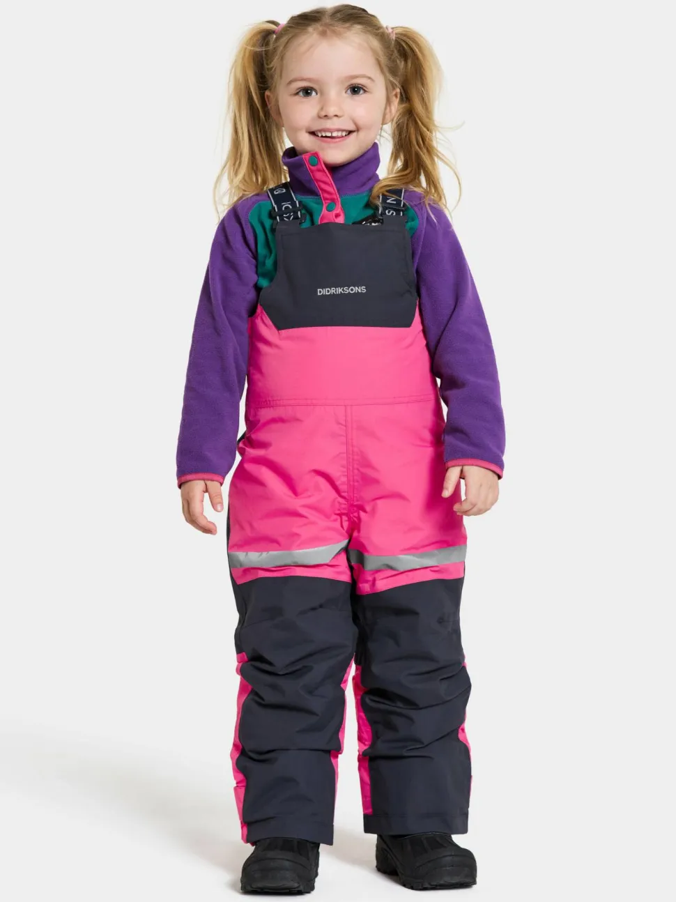 Didriksons Kids' Bjärven Bib Pants True Pink
