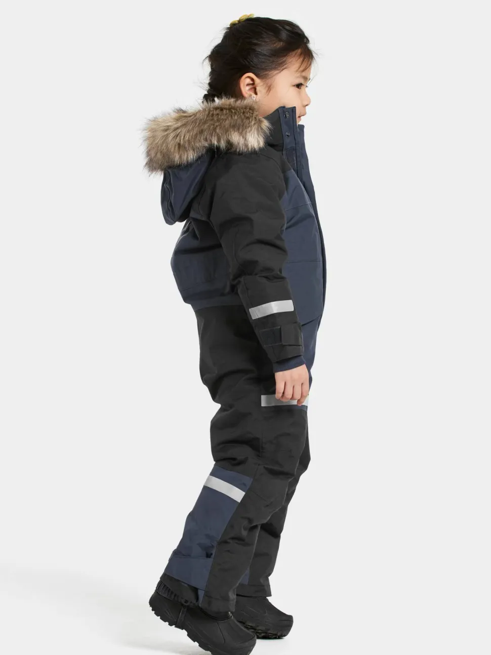 Didriksons Kids' Bjärven Coverall 4 Navy