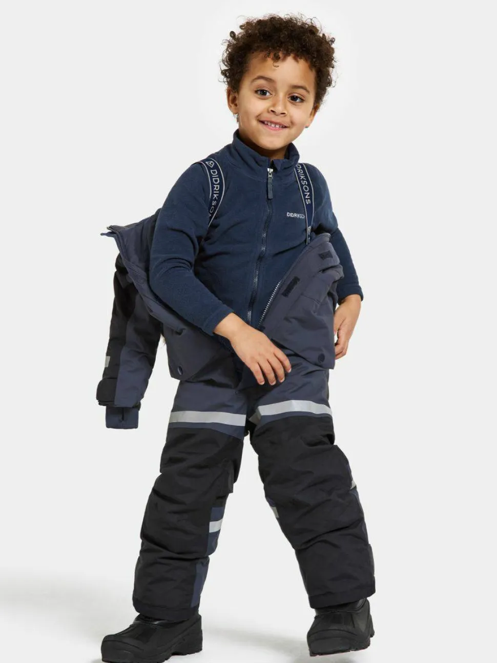 Didriksons Kids' Bjärven Coverall 3 Navy
