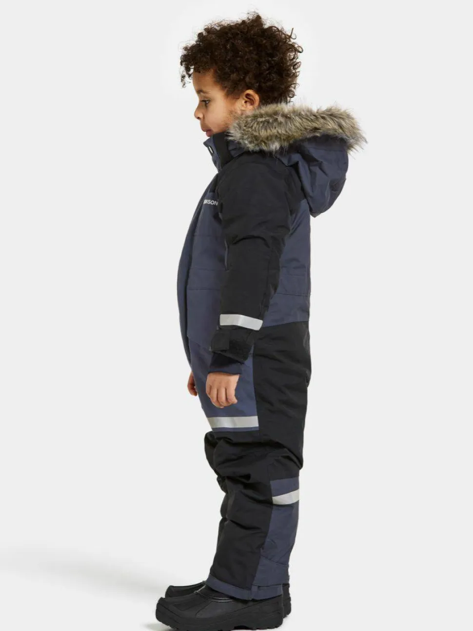 Didriksons Kids' Bjärven Coverall 3 Navy