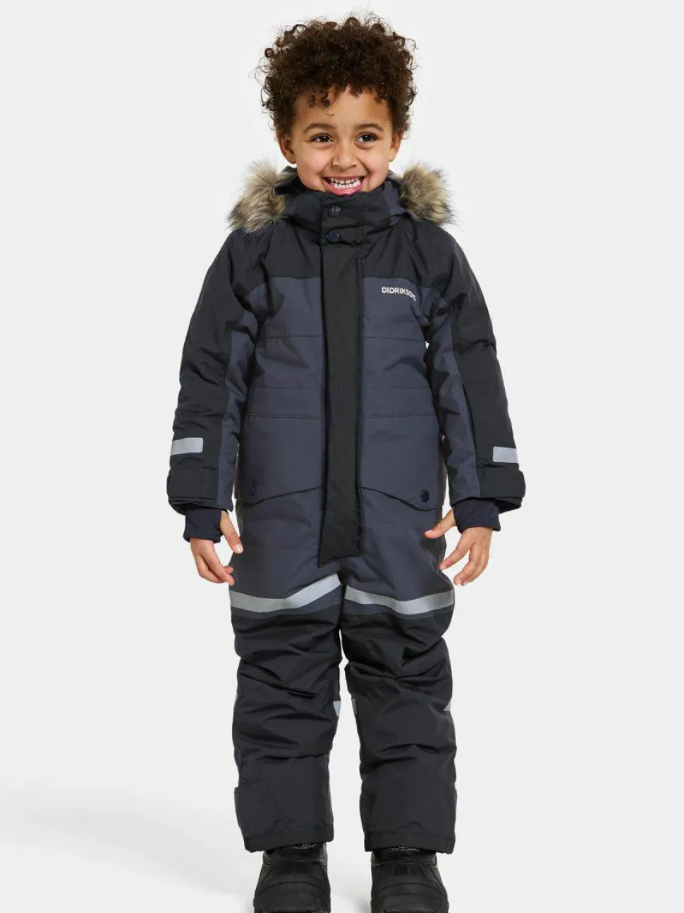 Didriksons Kids' Bjärven Coverall 3 Navy