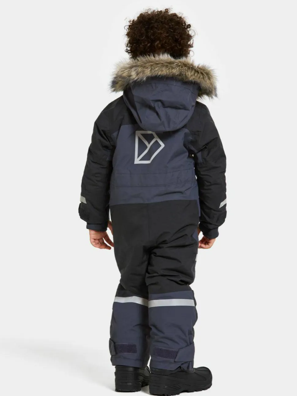 Didriksons Kids' Bjärven Coverall 3 Navy