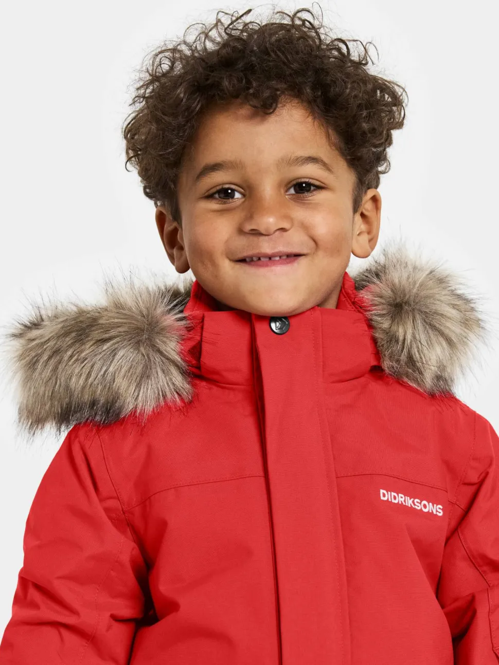 Didriksons Kids' Bjärven Parka 4 Pomme Red