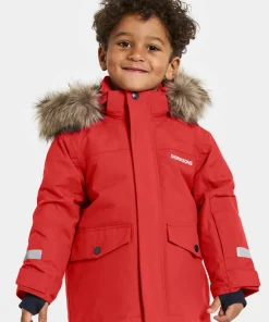 Didriksons Kids' Bjärven Parka 4 Pomme Red