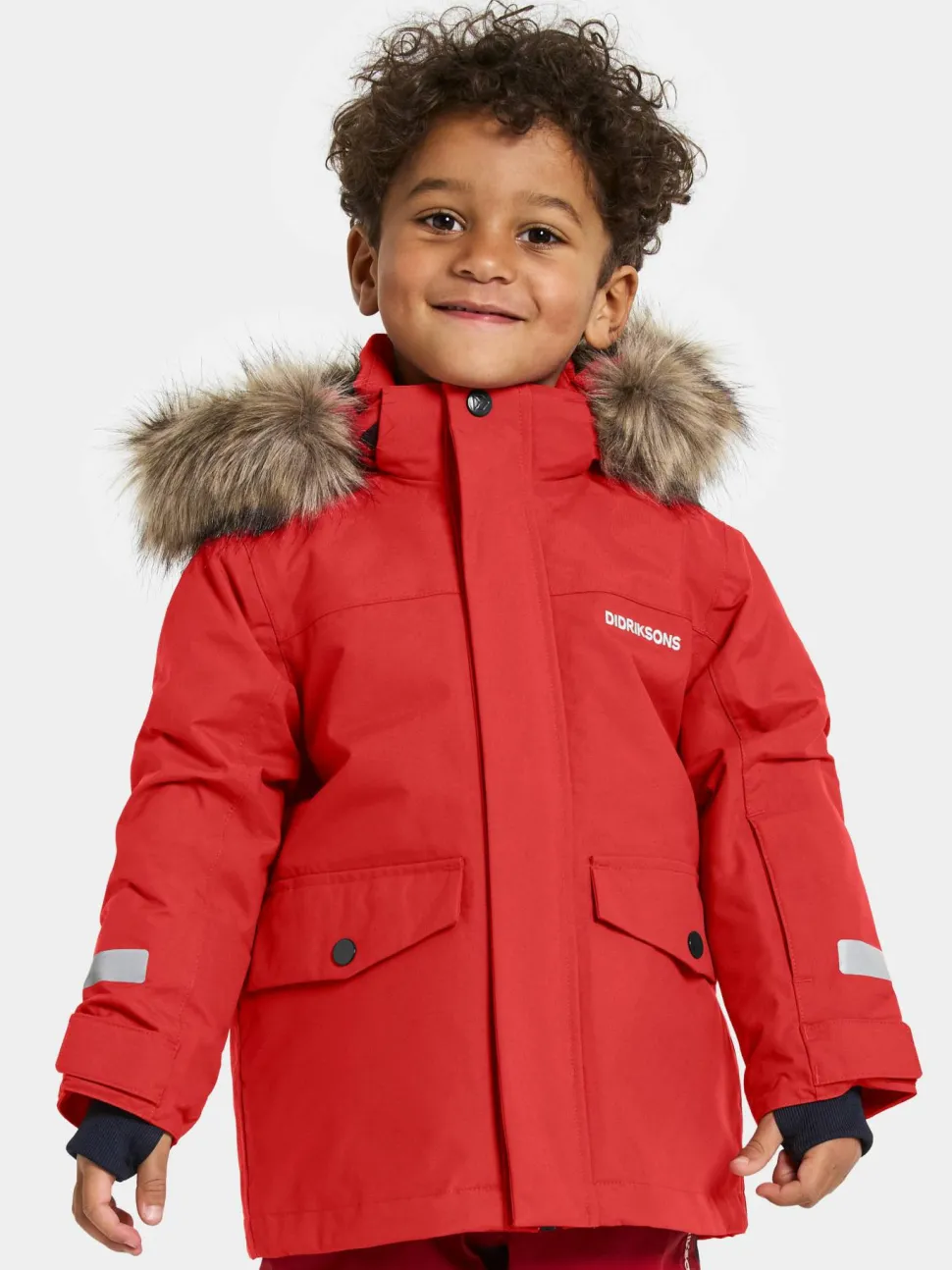 Didriksons Kids' Bjärven Parka 4 Pomme Red