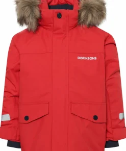 Didriksons Kids' Bjärven Parka 4 Pomme Red