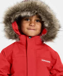 Didriksons Kids' Bjärven Parka 4 Pomme Red